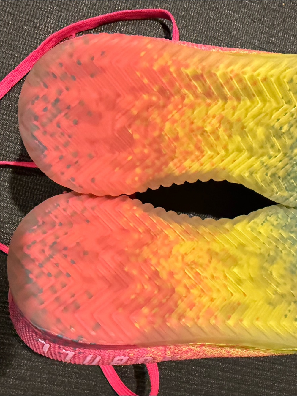 NOBULL Pink and Yellow Gradient Knit Trainers - Picture 2 of 5